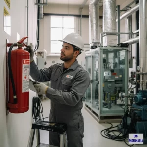 Inspeção de extintores e sistemas contra incêndios